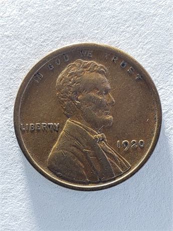 1920 Lincoln Wheat Penny Cent