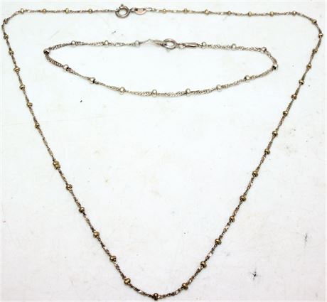 Sterling necklace & bracelet set