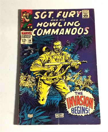 Jan 1968 Vol. 1 Marvel Comics "SGT. FURY AND HIS HOWLING COMMANDOS #50 Comic