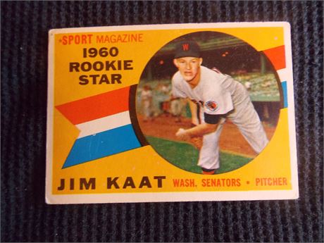 1960 Topps #130 Jim Kaat rookie card