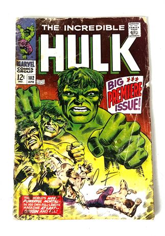 April 1968 Vol. 1 #102 Marvel Comics "THE INCREDIBLE HULK" Comic Rare