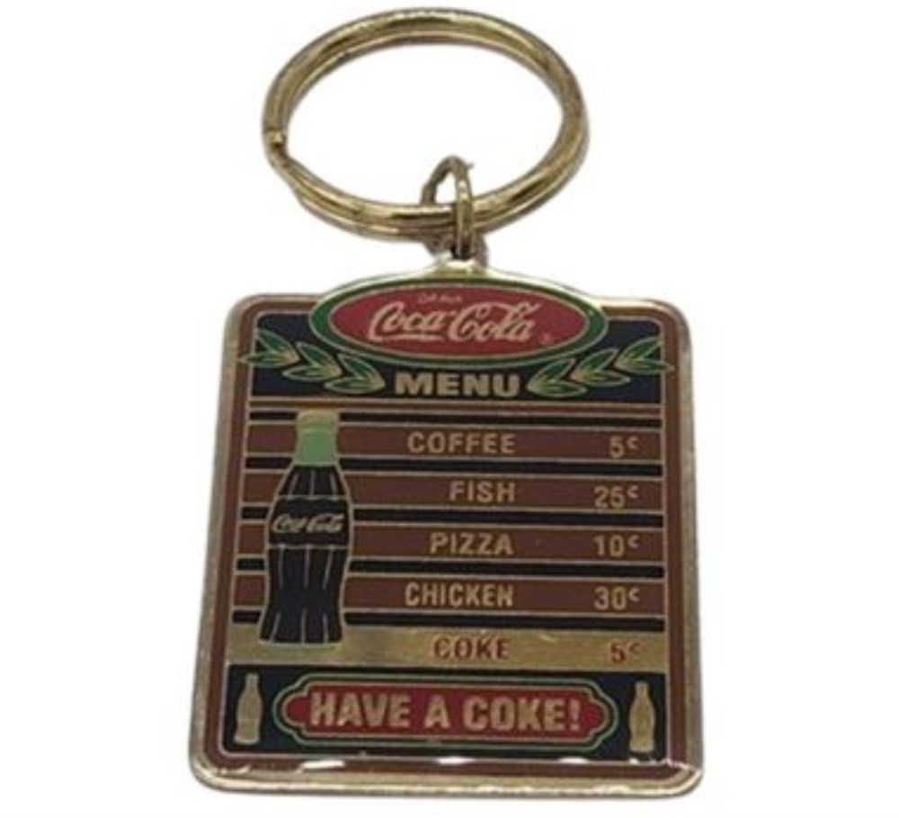 Rust Belt Revival Online Auctions - Coca Cola Menu Keychain
