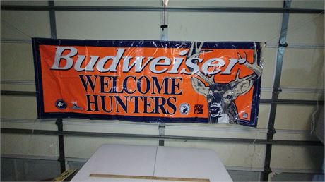 Budweiser Welcome Hunters Banner