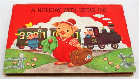 Pop Up Book Holiday Little Pig 1963 Denmark
