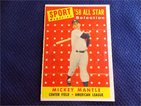 1958 Topps #487 Mickey Mantle All-Star