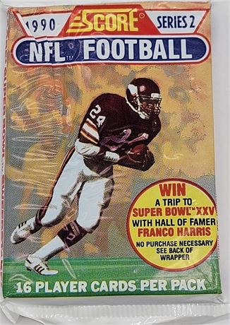 1990 Score NFL Football Card Series 2 Unopened Pack