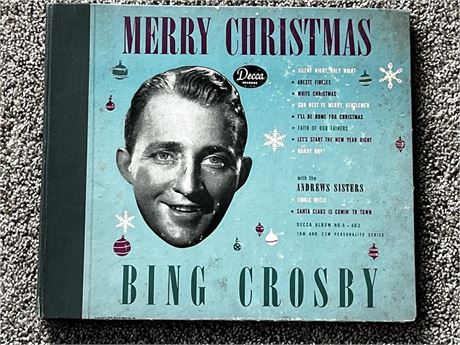 Bing Crosby Merry Christmas Decca Record 4 Album Set