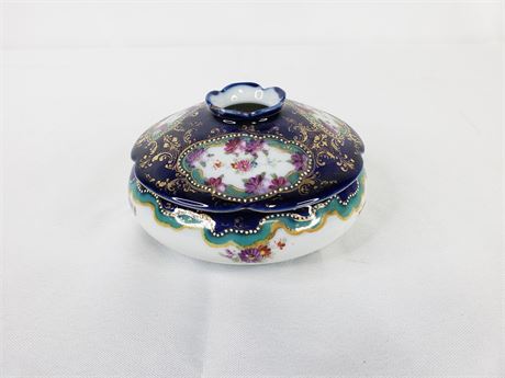 Hand Painted Porcelain Bowl with Lid