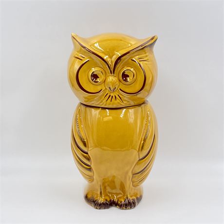 Vintage Holiday Designs Ceramic Owl Cookie Jar