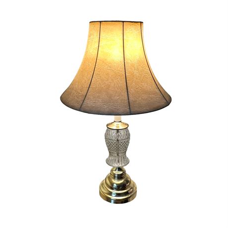 Brass and Glass Table Lamps