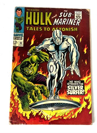 July 1967 Vol. 1 #93 Marvel Comics "HULK and SUB-MARINER" Comic Rare