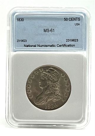 1830 Bust Half Dollar NNC MS61