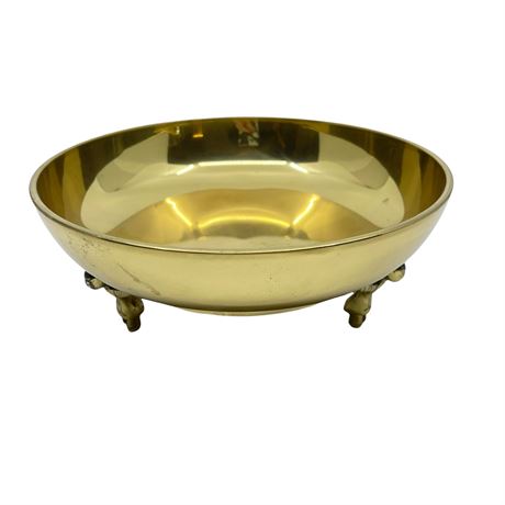 Vintage Brass Footed Bowl
