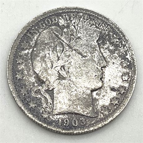 1903 S Silver Barber Half Dollar