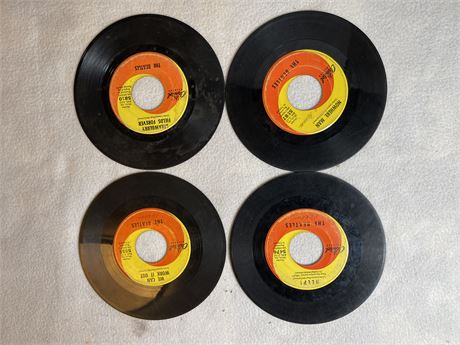 Four 1960s Beatles Capitol Records; Day Tripper, Help, Penny Lane, Strawberry Fi