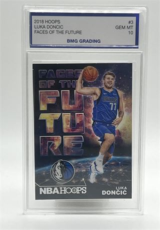 2018 Hoops Luka Doncic Faces of the Future Panini #3 BMG GEM MT 10 Card