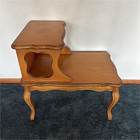 Vintage Maple 2 Tier Night Table/End Table