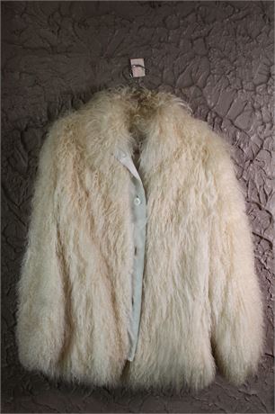 Vintage Pd Tiebet Lamb Fur Stroller Coat