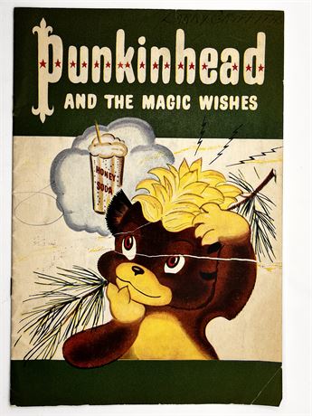 illustrated 1951 Punkinhead and the Magic Wishes Teddy Bear Book Eaton Co