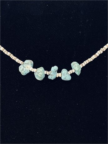 Heishi Bead and Turquoise Necklace