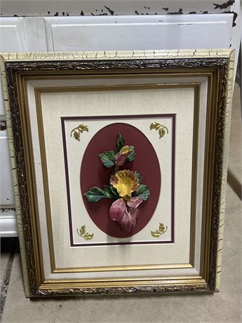 Capodimonte floral framed art
