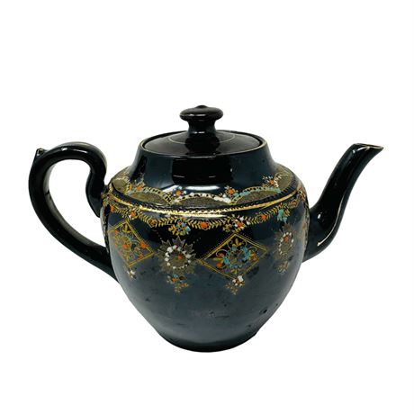 Ornate Moriage Handpainted PBB England Teapot