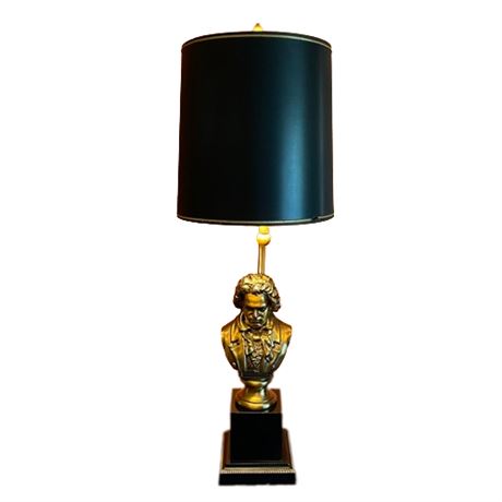 Vintage Brass Beethoven Brass Occasional Table Lamp