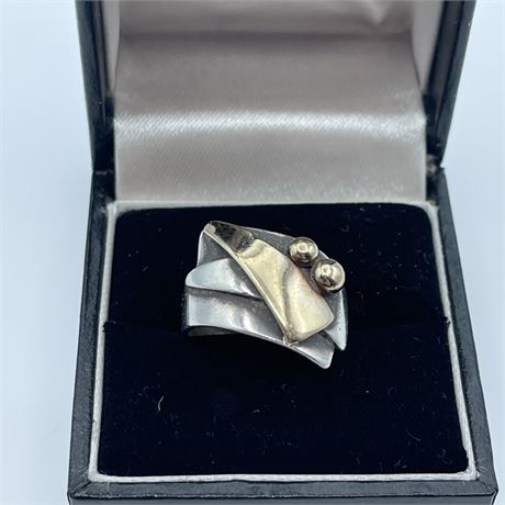 Patricia Karnes Sterling Silver 925 Ring with 14K Accents