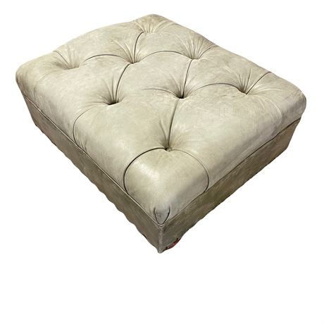 Beacon Hill Leather Tufted Ottoman