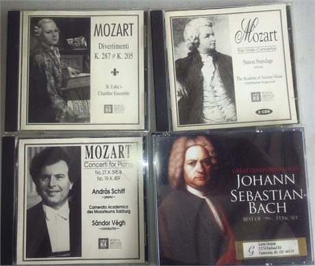 4 CD Classical Music Mozart Bach