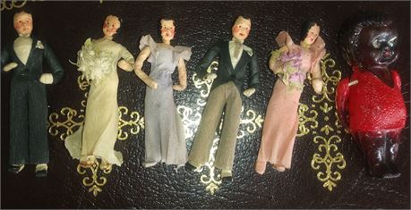 Vintage Hand Made Miniature Dolls