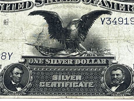 Black Eagle Note 1899 $1 One Dollar Silver Certificate