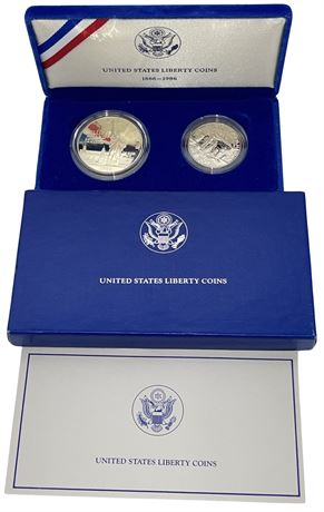 1986 United States Liberty Set - Proof Statue Of Liberty Silver Coin Set