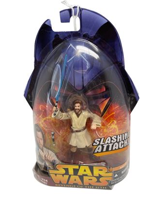 2005 Hasbro Star Wars Episode 3 Obi-Wan Slashing Attack