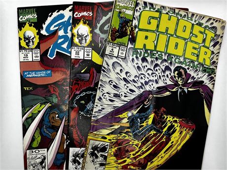 Marvel Ghost Rider Comic Book Lot #22 #4 #19