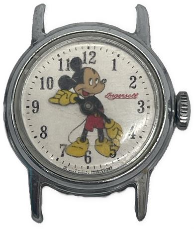 1950’s Ingersoll - Disney Mickey Mouse Mechanical Watch ***Works!***