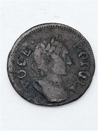 1760 Hibernia Voce Populi Half Penny Coin Copper Colonial Coin