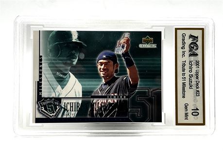 Ichiro Suzuki 2001 Upper Deck #23 FGA GEM Mint 10 Baseball Card