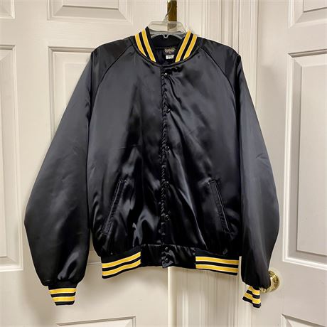 Men's Nemesis Sportswear Vintage Black and Yellow Bomber Style Jacket - Size XL