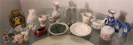 Assorted China, Vases, Figurines, and More