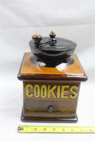 Vintage 60s Coffee Grinder Cookie Jar 10.75” X 7.25” Made In Japan