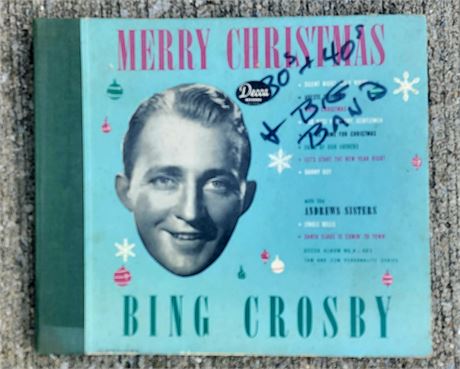 5 Vintage Records from 1930's - 1940's - Bing Crosby /big bands - in album
