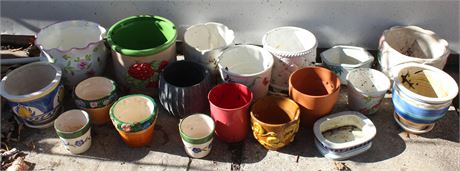 Assorted Flower Pots and Planters
