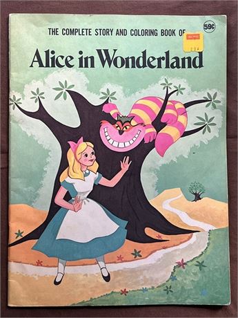 Alice in Wonderland Complete Story and Coloring Book 1976 Paragon Products