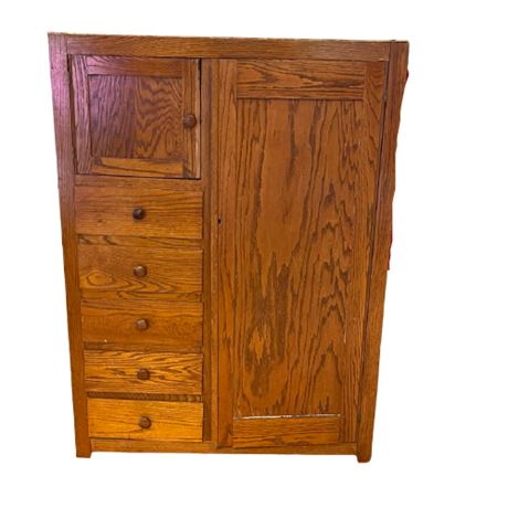 Vintage Oak Dresser Cabinet