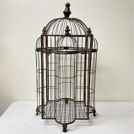 Tall Decorative Metal Bird Cage - 30"H