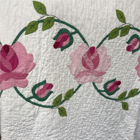Rose Garden Applique Twin Quilt