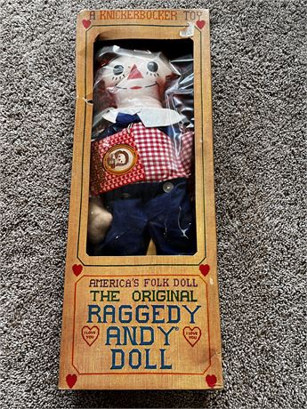 1970's Knickerbocker Raggedy Andy Folk Rag Doll No 0007