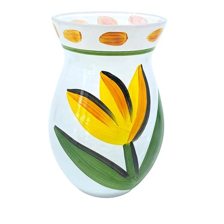 Ulrica Hydman-Vallien for Kosta Boda Hand Painted Vase