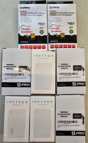 Insteon On/Off Modules, Dimming Modules, and Wireless USB Adapters